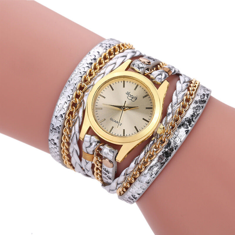 2017 Premium Vintage Multilayer Wristwatch - Silver