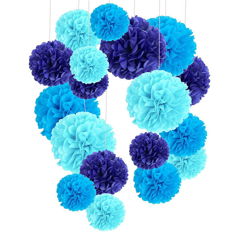 6INCH 1PIESE DICERATITION POMPOMS BLOWLE BLOW - WHITE