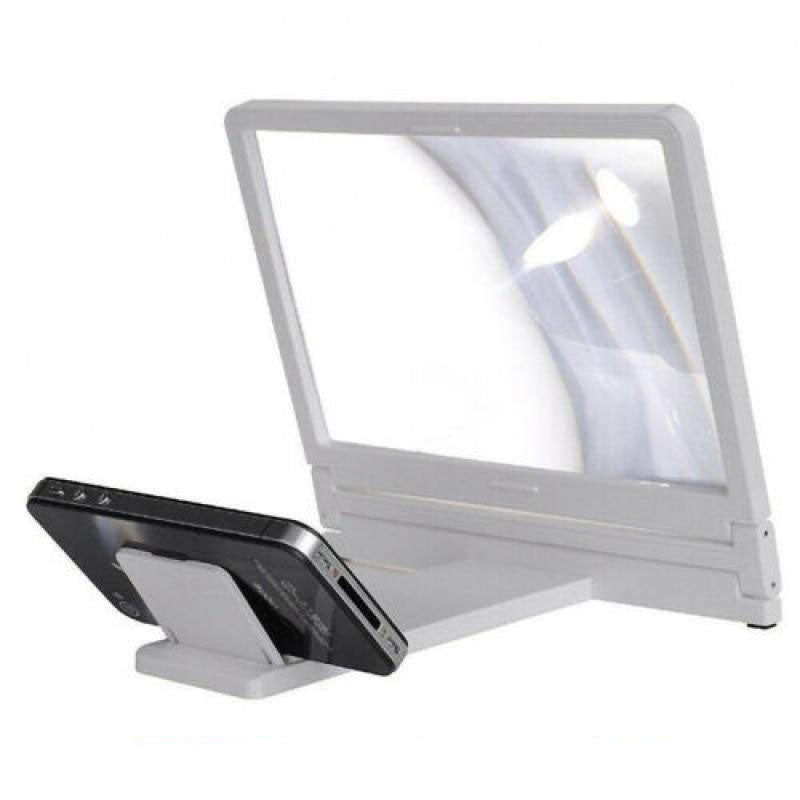 3D Premium Enlarged Mobile Screen Magnifier - White