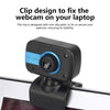 Portable HD Webcam 480P 30fps Camera with Mount Clip Built-in Microphone Notebook Laptop PC Desktop Computer Web Video Camera USB Plug & Play for Online Conferences Meeting Video Call Live Streaming