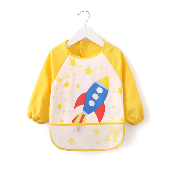 Premium Baby Smock Meal Apron - Yellow