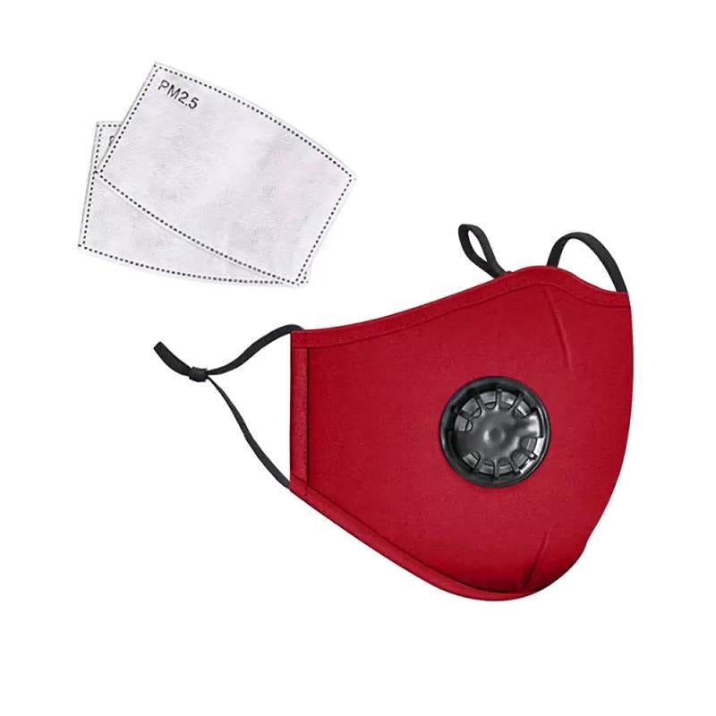 Reusable Premium Anti Dust Mask Filter - Red