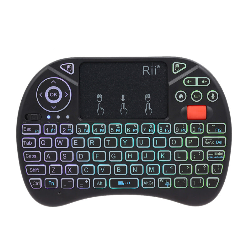 Rii Wireless Keyboard With Touchpad - Black