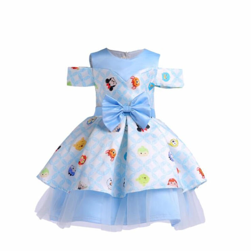 Summer Princess Kids Party Dress - Blue