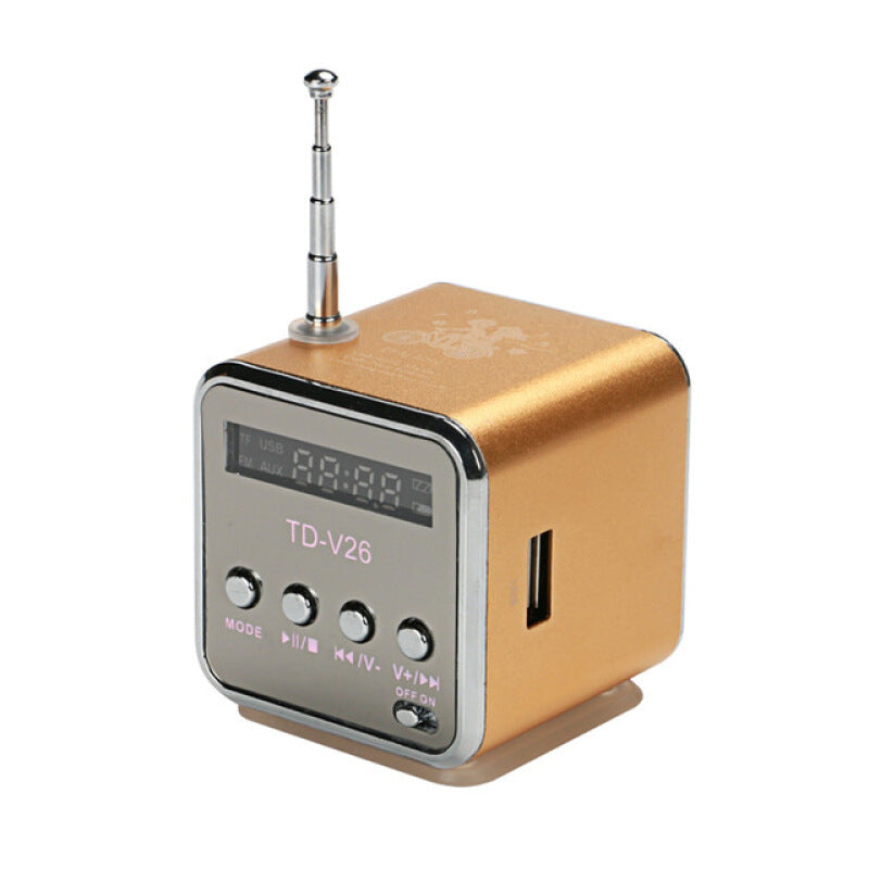 TD-V26 Mini Toproad Portable Music Speaker - Gold