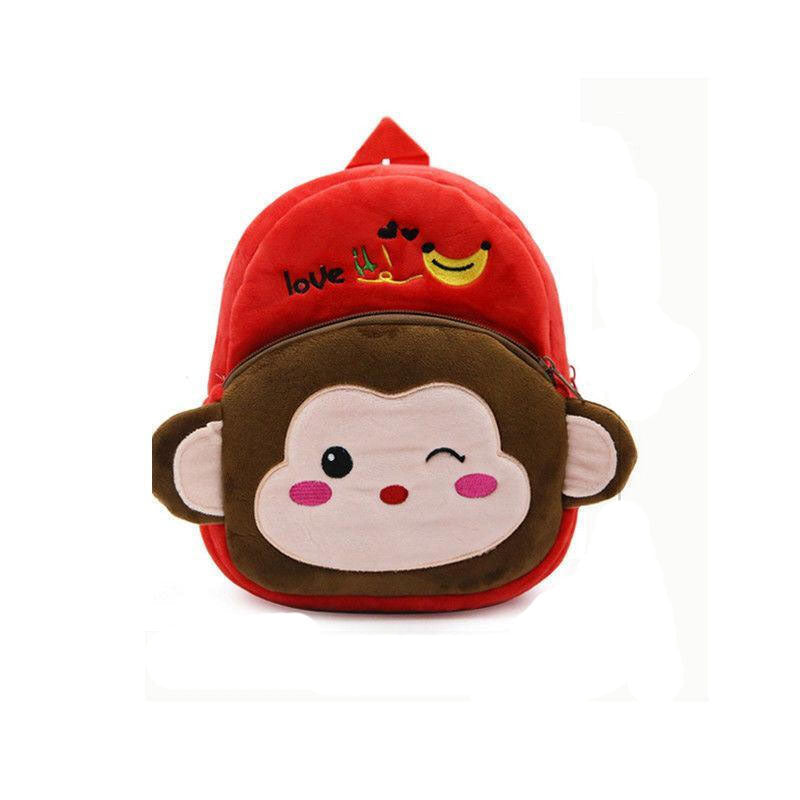 Toddler's Cute Cartoon Animal Backpack - Red