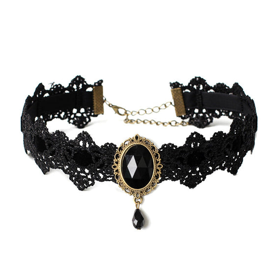 Vintage Premium Necklace Collar - Black