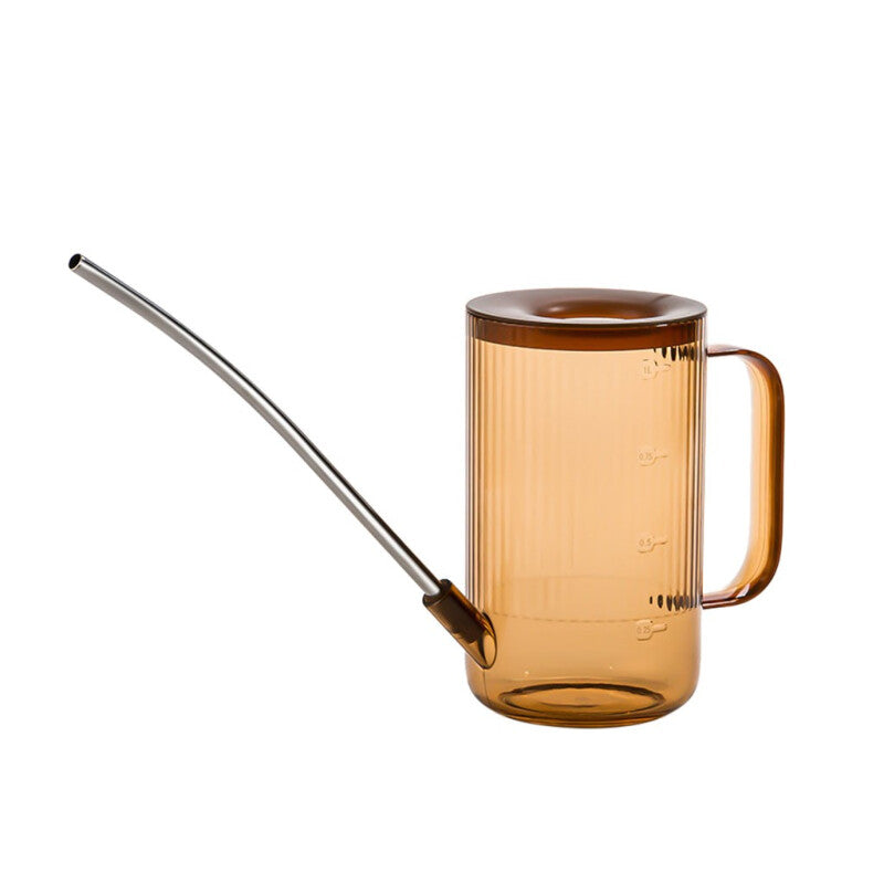 Watering Can Pot Long Narrow Spout Indoor Bonsai Flower Gardening Kettle - Brown
