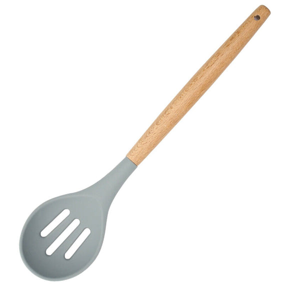 Wooden Non-Stick Premium Spoon Skimmer - Blue