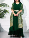 Round Neck Sleeveless Belted Dress and Elegant Tunic Set