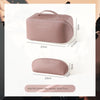 KT-0929-001 حقيبة مستحضرات التجميل المصنوعة من جلد البولي يوريثان المحمولة ذات سعة كبيرة مع حقيبة فرشاة 
