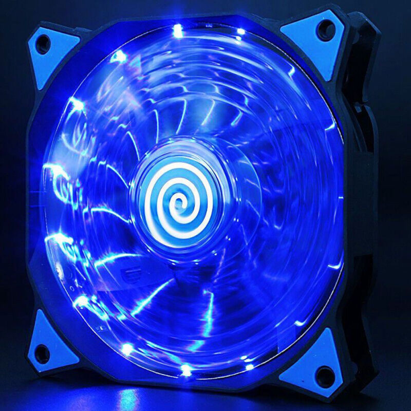 120 مم ، مروحة 12 سم ، 12VDC 3P IDE 4PIN LED مروحة التبريد - الأزرق