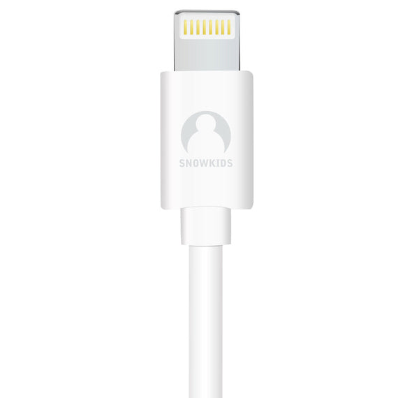 كابل لايتنينج بريميوم آي أو إس من Snowkids - أبيض