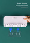 KT-11-30-003 Toothbrush Holder, Hanging Toothbrush and Mouthwash Cup, Wall Mount, Bathroom, No Drill, Wall Mounted