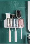 KT-11-30-003 Toothbrush Holder, Hanging Toothbrush and Mouthwash Cup, Wall Mount, Bathroom, No Drill, Wall Mounted