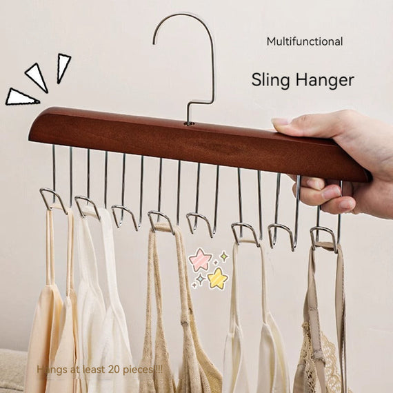 KT-1031-001 شماعة ملابس داخلية حريمي عالية الجودة، شماعة خشبية خاصة عالية الجودة - 10 قطع 