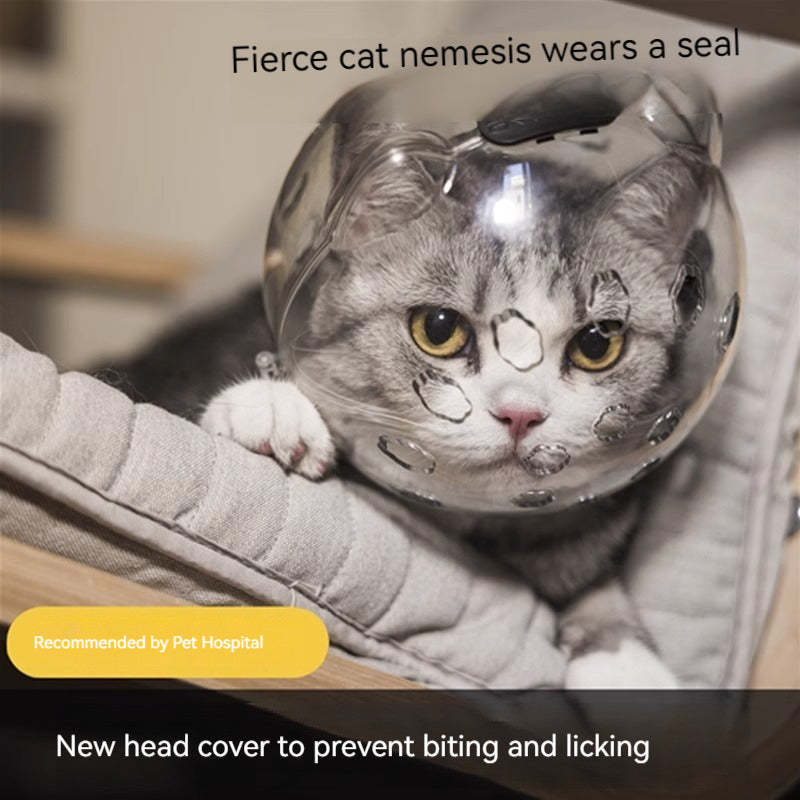 KT-12-15-003 غطاء رأس القطة، غطاء رأس مضاد للعض، غطاء أظافر للاستحمام، مضاد للخدش، مضاد لللعق، سحر الحيوانات الأليفة، طوق إليزابيث 