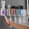 KT-11-30-003 Toothbrush Holder, Hanging Toothbrush and Mouthwash Cup, Wall Mount, Bathroom, No Drill, Wall Mounted