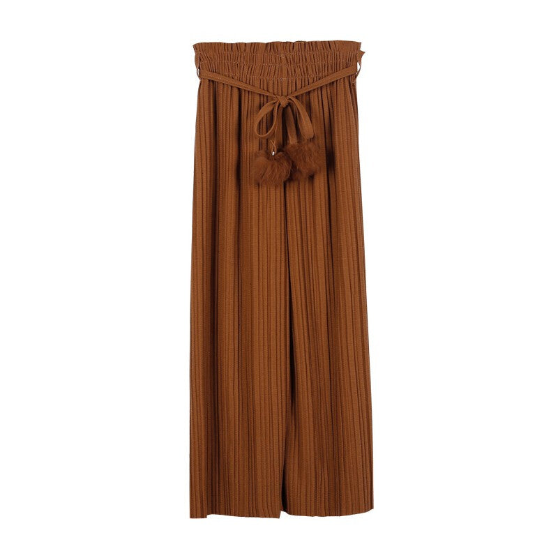 2020 Han Edition Style Wide-Legged Pants - Coffee