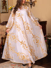 Ethnic Pattern Embroidery Long Sleeve Kaftan