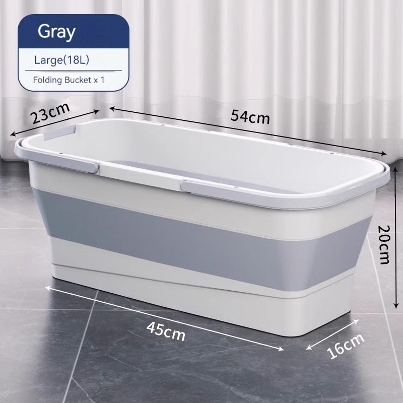 KT-12-19-008 دلو ممسحة قابل للطي، دلو ممسحة مستطيل، دلو ضغط ممسحة مسطحة، حوض صرف دلو واحد - قطعتين 