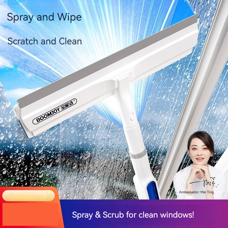 KT-12-19-001 مُنظف نوافذ المياه النفاثة لمسح الزجاج للاستخدام المنزلي والكشط وغسل أداة التنظيف الجوي للزجاج 
