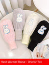 KT-1121-003 أصفاد عالية الجودة، وقفازات، وأصفاد دافئة سميكة مضادة للقاذورات للخريف والشتاء، وأصفاد مقاومة للأوساخ، وواقي أكمام لتدفئة اليد 2 في 1 من الرسوم المتحركة للطلاب - زوجان 