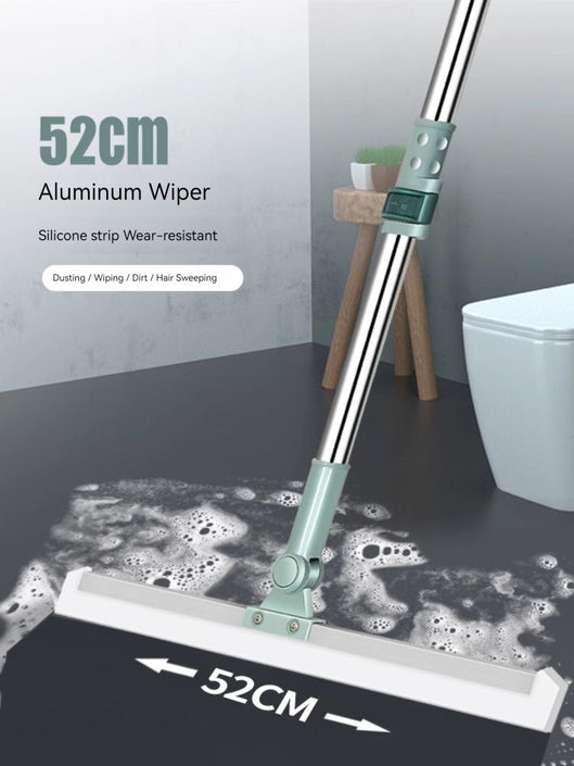 KT-1010-001 مكنسة سحرية متطورة، للكشط والمسح، ممسحة سيليكون مزدوجة الاستخدام