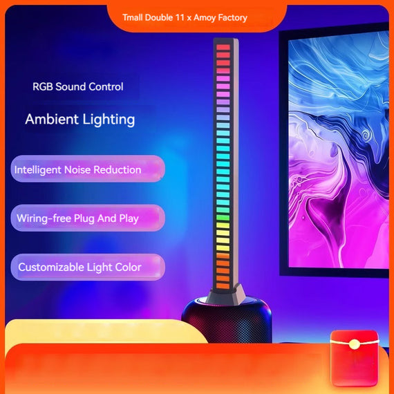 KT-1110-003 ضوء جوي، التقاط صوت ثلاثي الأبعاد، سطح مكتب الألعاب، صوت الكمبيوتر، التحكم في صوت السيارة، صوت الموسيقى، الإيقاع، ملون، ذكي- قطعتين 