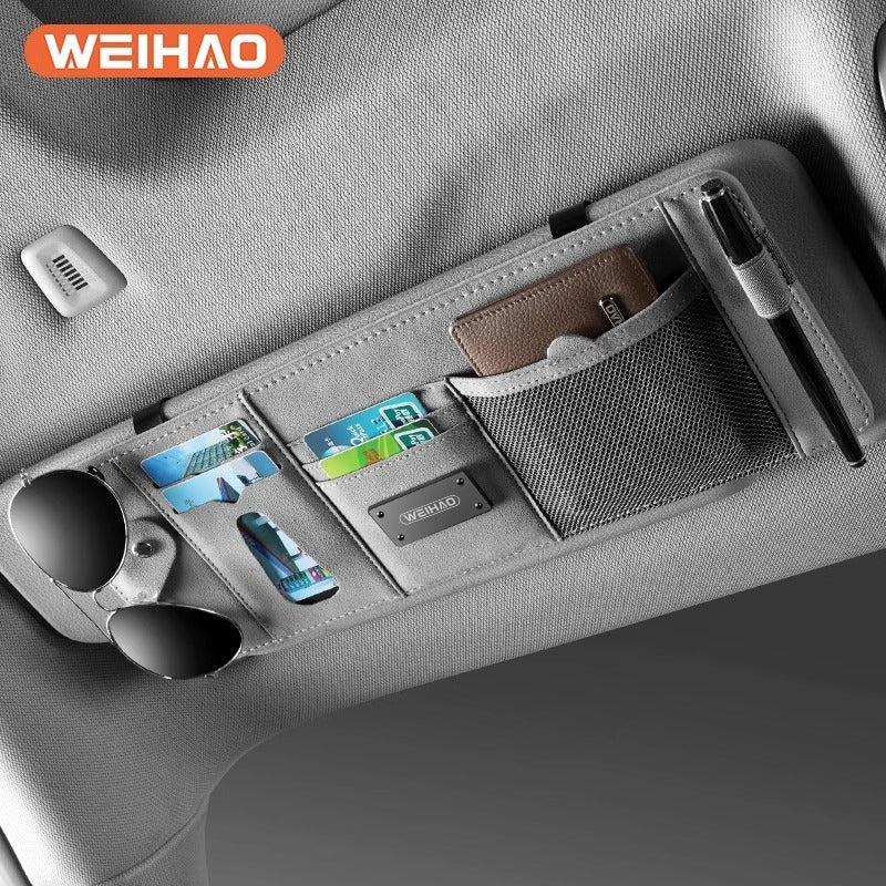 KT-11-14-002 علامة تجارية خاصة للسيارات عالية الجودة مع شعار حقيبة تخزين ملحقات حاجب السيارة - قطعتين 