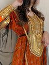 Elegant Embroidered Sequin Dress and Mesh Outwear Two-piece Set