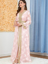 Golden Lace Belt Design Single Breasting Dress and Outerwear Suit