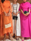 White Ethnic Embroidered Dress and OutwearTwo-Piece Set