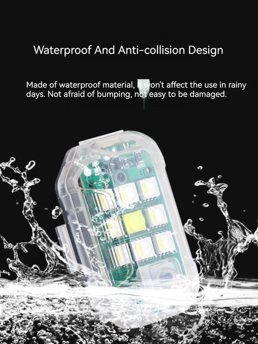 KT-1110-002 أضواء طائرة دراجة نارية محمولة ذات امتصاص مغناطيسي عالي الجودة، أضواء وامضة، أضواء طيار، أضواء كروز، فلاشات تحذيرية - 4 قطع 