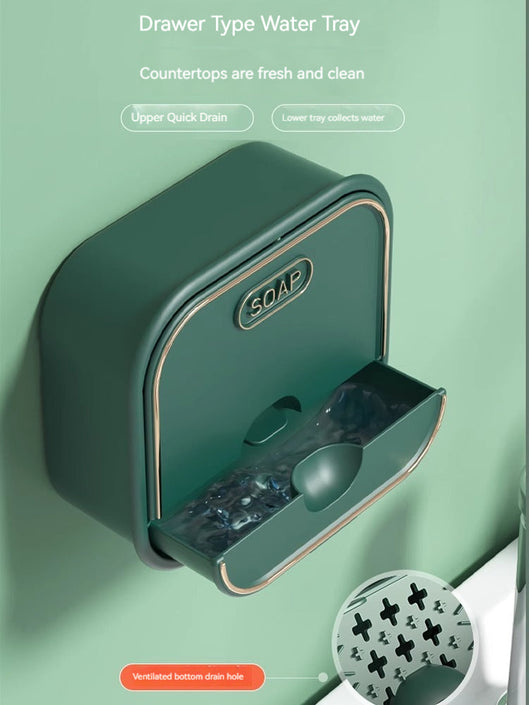 حامل صابون KT-11-06-007، كوب شفط، مثبت على الحائط، حامل صابون بغطاء، فلتر مياه، حامل صابون الحمام، لا يتطلب أي حفر، رف تخزين الحمام - 4 قطع 