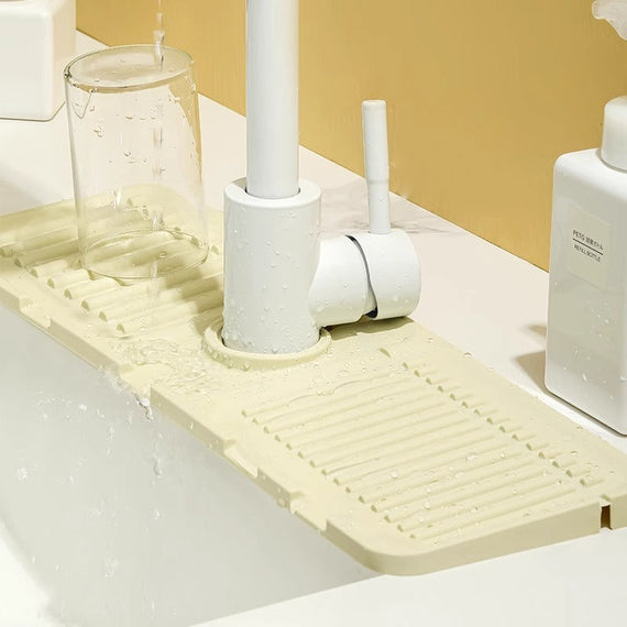 KT-12-08-005 سجادة تصريف منحدر مرتفع، وسادة رش حوض الصنبور، سجادة تصريف، سجادة صابون مضادة للانزلاق، وسادة رذاذ - قطعتان 