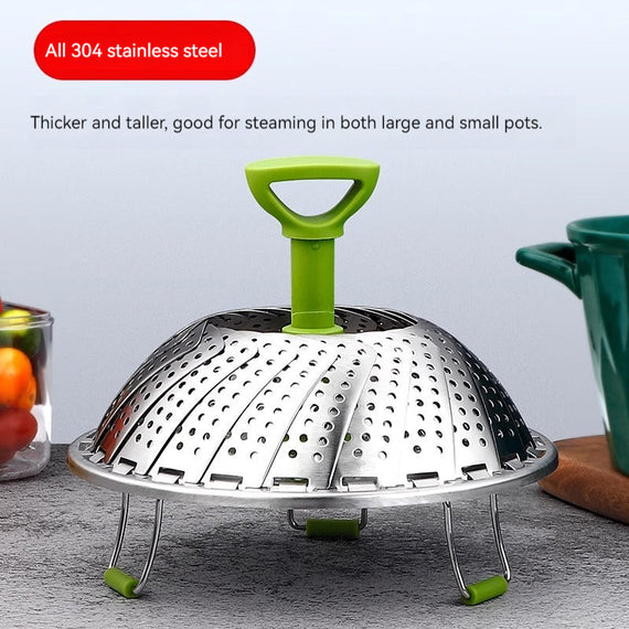 حامل البخار KT-11-17-007، 304 من الفولاذ المقاوم للصدأ، درجة الغذاء، يمكن طهي كل شيء على البخار، الكعك، يمكن طي الكعك المطهو ​​على البخار، حجرة البخار، صينية البخار 