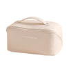 KT-0929-001 حقيبة مستحضرات التجميل المصنوعة من جلد البولي يوريثان المحمولة ذات سعة كبيرة مع حقيبة فرشاة 