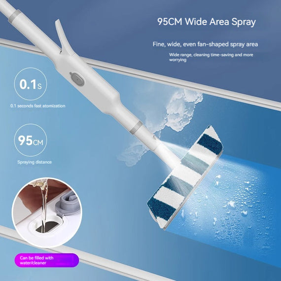 KT-12-19-001 مُنظف نوافذ المياه النفاثة لمسح الزجاج للاستخدام المنزلي والكشط وغسل أداة التنظيف الجوي للزجاج 
