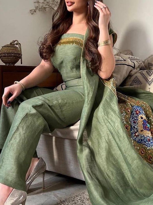 خارج الكتف بذلة رفيعة ومجموعة خارجية