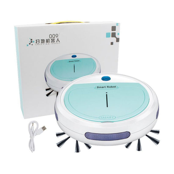 مكنسة كهربائية روبوتية متعددة الوظائف 3 في 1 - أخضر فاتح