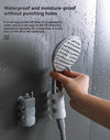 KT-12-27-12 قاعدة كأس شفط كاتربيلر بدون ثقب، دعامة رأس دش معلقة عالمية، دعامة قابلة للإزالة، دعامة ملحقات الحمام والدش - 4 قطع 