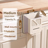 KT-12-26-014 Folding Bin, Kitchen Wall Mounted Collapsible Bin, Household Kitchen Waste Bin, Toilet Storage Bin for Cabinet Door - 2 Pieces
