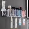 KT-11-30-003 Toothbrush Holder, Hanging Toothbrush and Mouthwash Cup, Wall Mount, Bathroom, No Drill, Wall Mounted