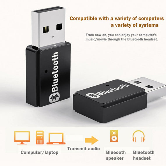 5.0 محول USB اللاسلكي المحمول بلوتوث - أسود