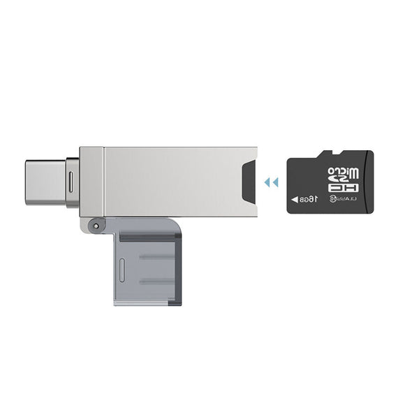 قارئ بطاقات DM C6 Premium SD/TF - فضي
