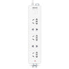 5 Position Premium 2m Surge Protector - White
