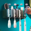 KT-11-30-003 Toothbrush Holder, Hanging Toothbrush and Mouthwash Cup, Wall Mount, Bathroom, No Drill, Wall Mounted