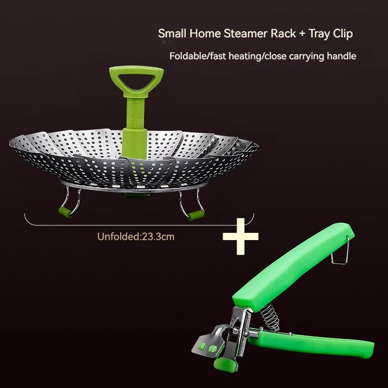 حامل البخار KT-11-17-007، 304 من الفولاذ المقاوم للصدأ، درجة الغذاء، يمكن طهي كل شيء على البخار، الكعك، يمكن طي الكعك المطهو ​​على البخار، حجرة البخار، صينية البخار 