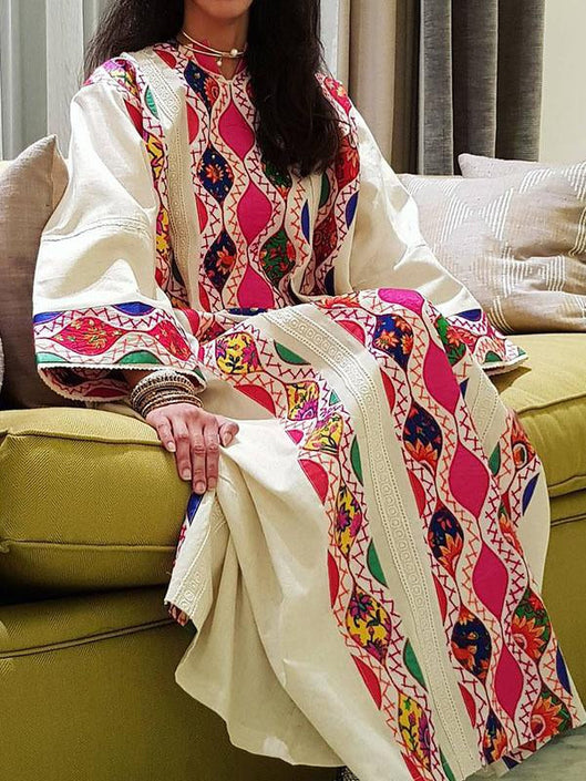 Colorful geometric printed maxi kaftan dress [PRE-ORDER]